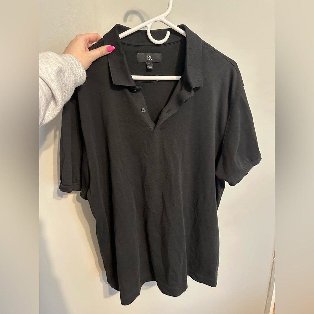 Men’s Black Polo Shirt, Banana Republic, XL